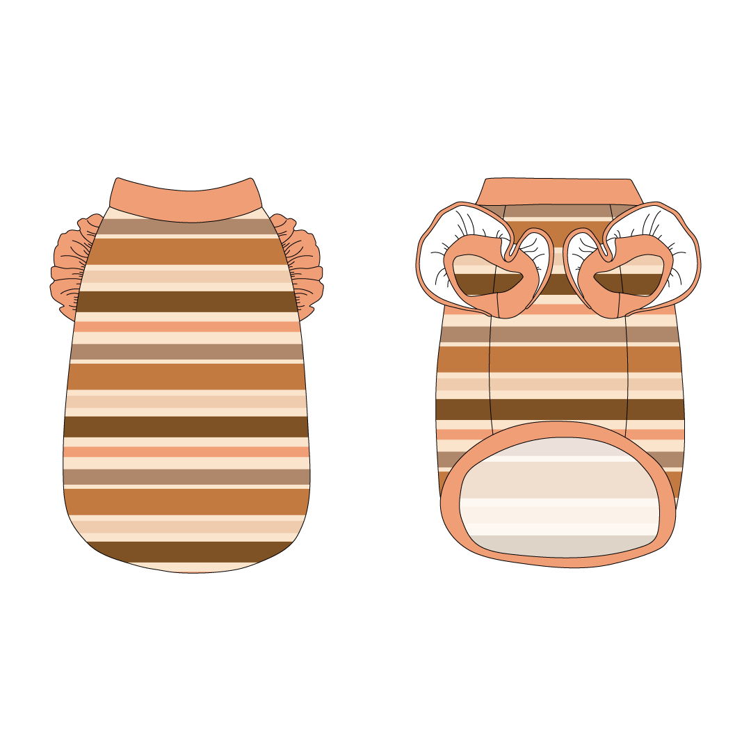 Kiss & Tell - Apricot Kiss Stripe - La Petite Shimmy Tank