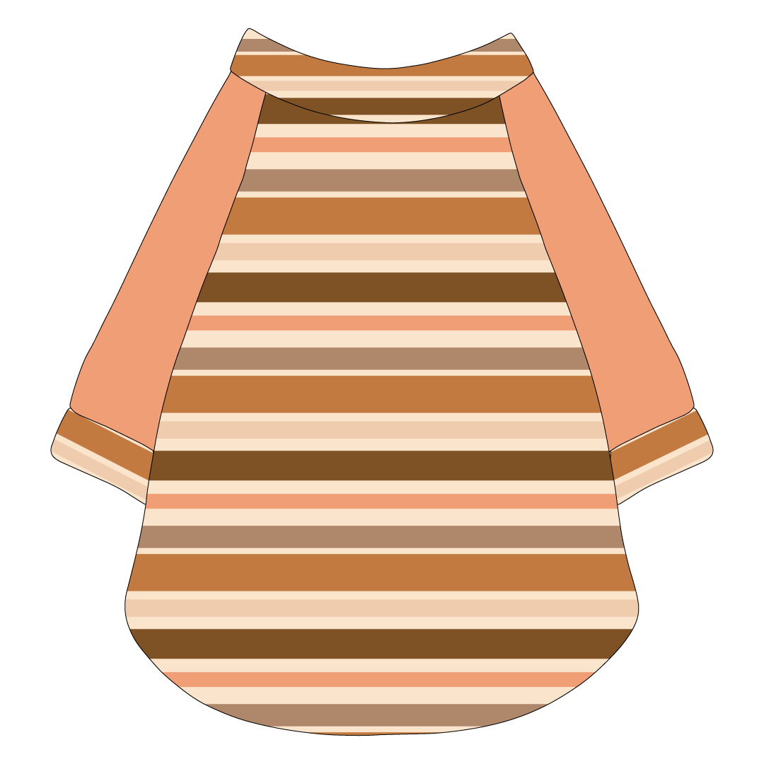 Kiss & Tell - Apricot Kiss Stripe - The Raglan Jersey