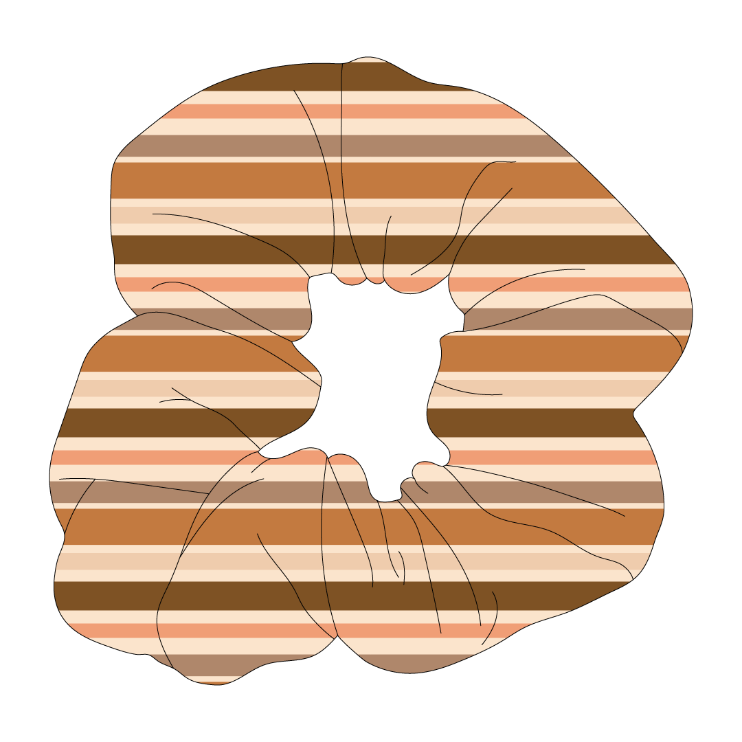 Kiss & Tell - Apricot Kiss Stripe - The Scrunchie