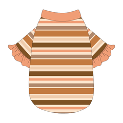 Kiss & Tell - Apricot Kiss Stripe - The Shimmy Edge Tee