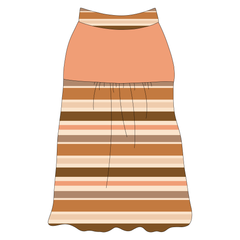 Kiss & Tell - Apricot Kiss Stripe - The Sophia Tank