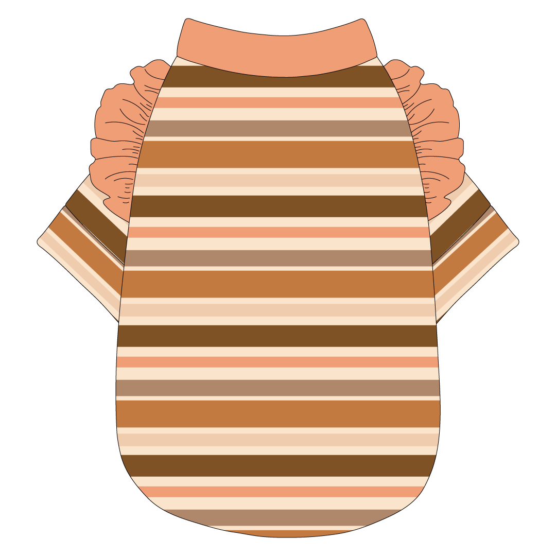 Kiss & Tell - Apricot Kiss Stripe - The Sylvie Tee