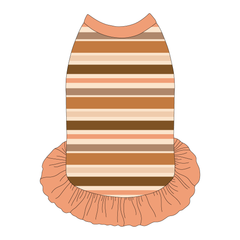 Kiss & Tell - Apricot Kiss Stripe - The Tank With Skirt