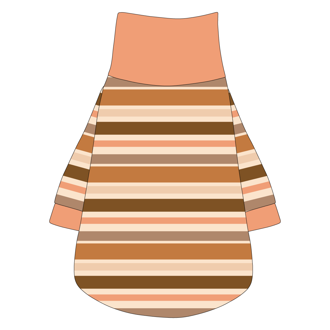 Kiss & Tell - Apricot Kiss Stripe - The Turtleneck Tee