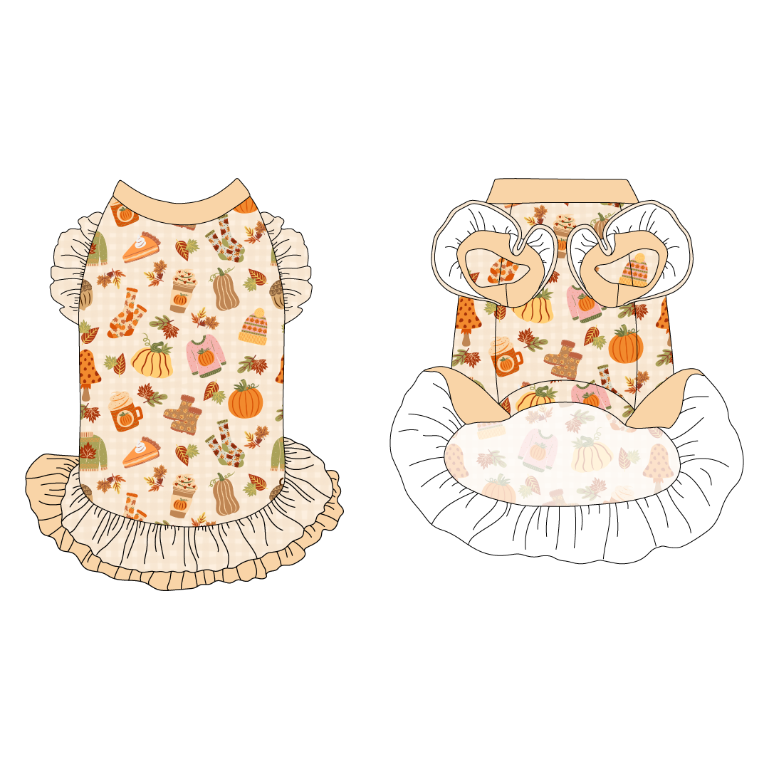 Autumn Vibes Only - Autumn Vibes Only - La Petite Shimmy Dress With Double Skirt