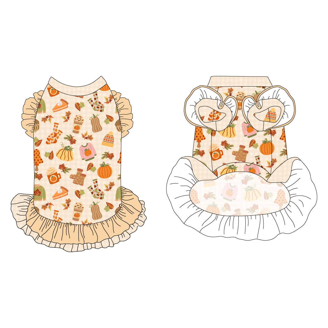 Autumn Vibes Only - Autumn Vibes Only - La Petite Shimmy Dress With Double Skirt