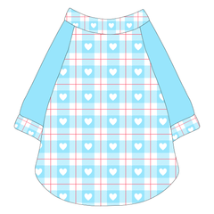 Valentine Plaids - Blue Heart Plaid - The Raglan Jersey