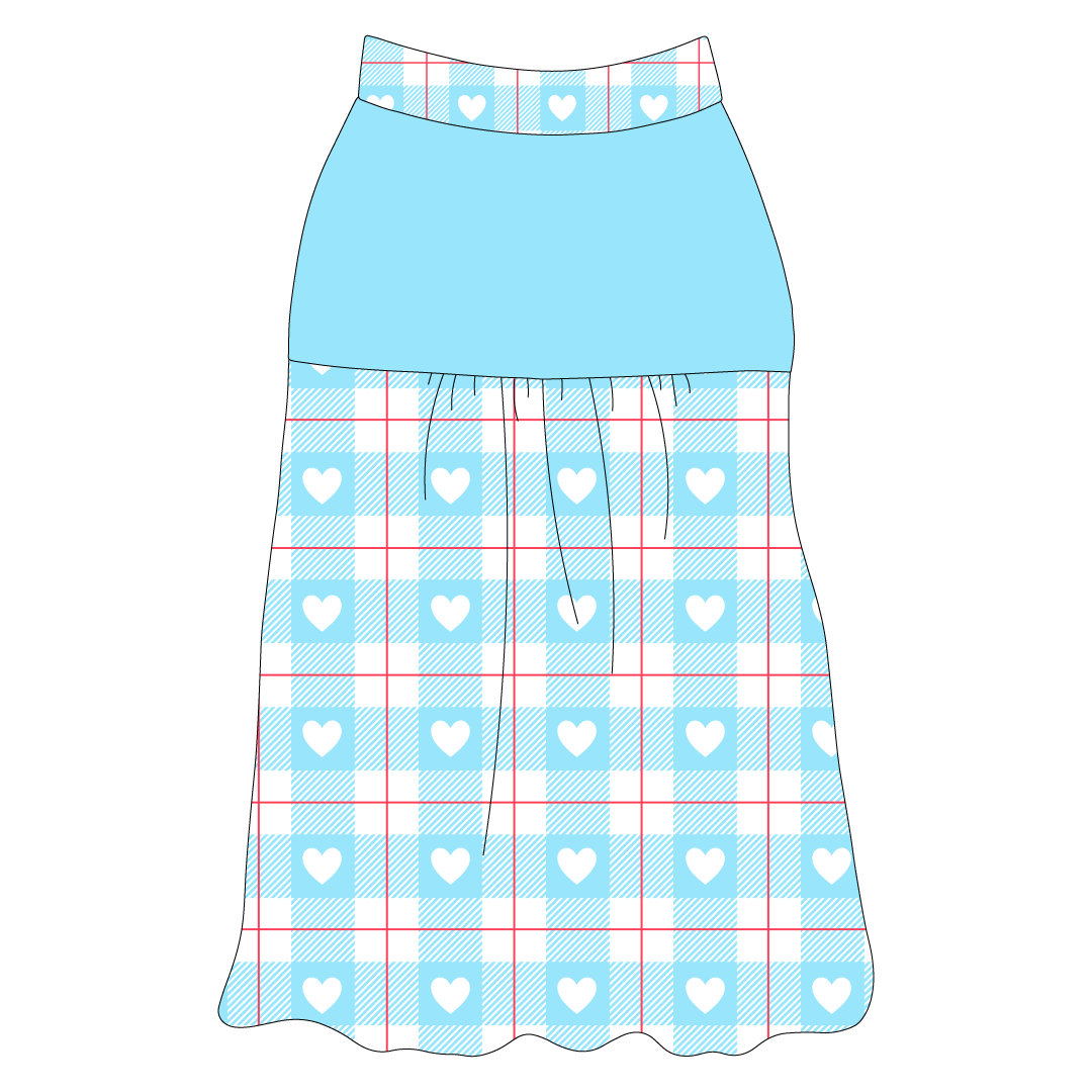 Valentine Plaids - Blue Heart Plaid - The Sophia Tank
