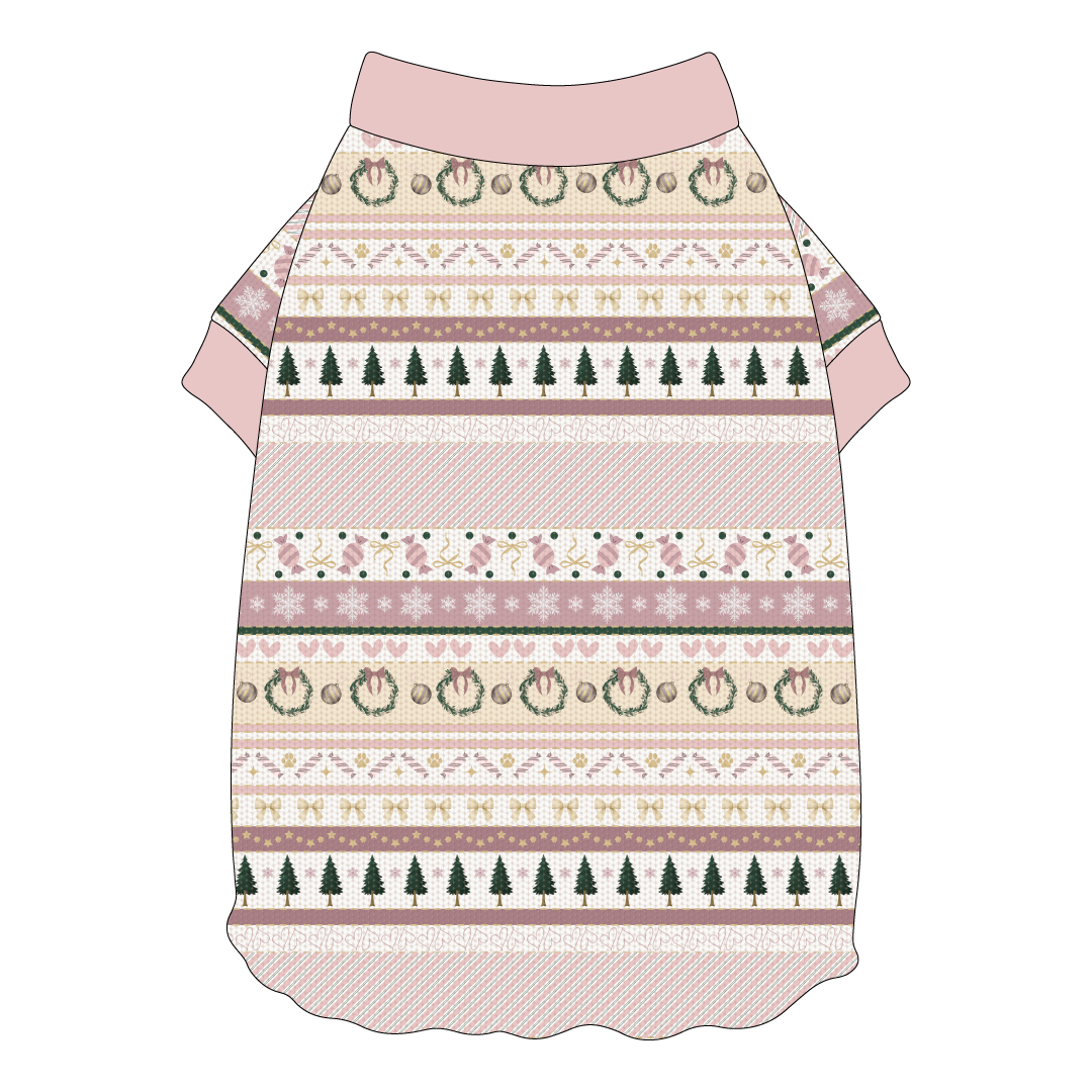 Stitched In Snow - Blush Noel - Flutter Waist Tee