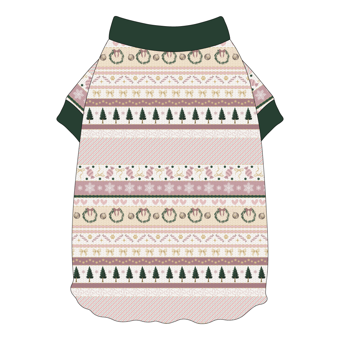 Stitched In Snow - Blush Noel - Flutter Waist Tee