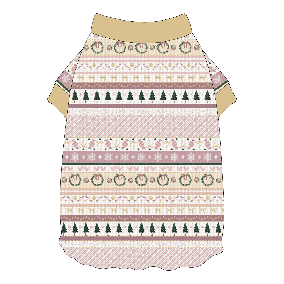 Stitched In Snow - Blush Noel - Flutter Waist Tee