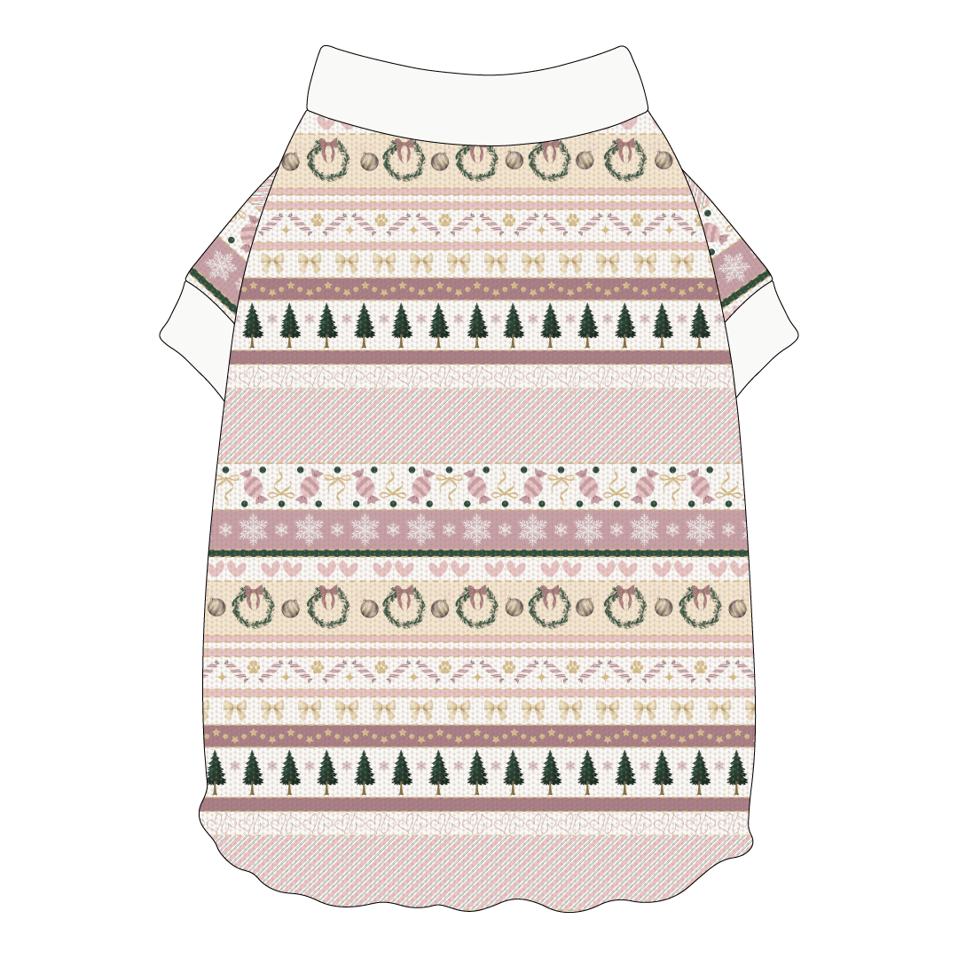 Stitched In Snow - Blush Noel - Flutter Waist Tee