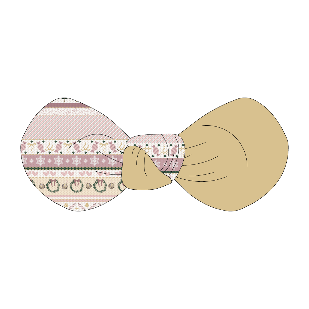 Stitched In Snow - Blush Noel - The Knot Bow