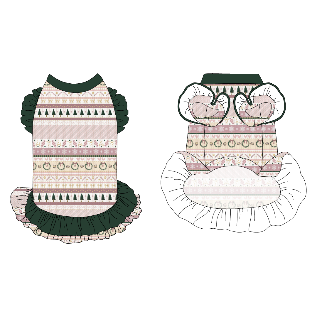 Stitched In Snow - Blush Noel - La Petite Shimmy Dress With Double Skirt