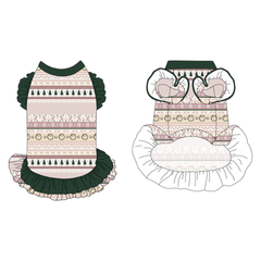 Stitched In Snow - Blush Noel - La Petite Shimmy Dress With Double Skirt