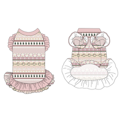 Stitched In Snow - Blush Noel - La Petite Shimmy Dress With Double Skirt