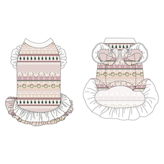 Stitched In Snow - Blush Noel - La Petite Shimmy Dress With Double Skirt