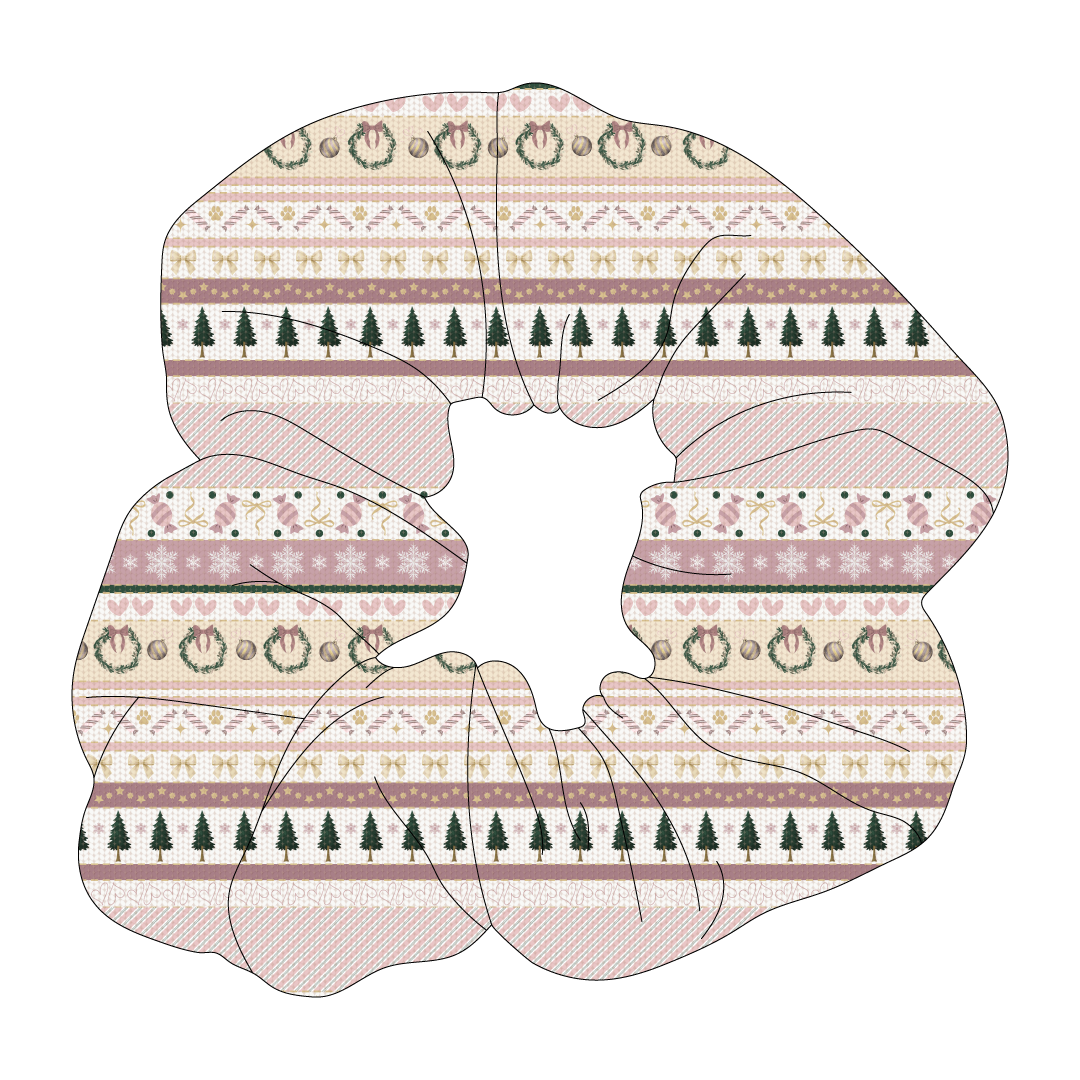 Stitched In Snow - Blush Noel - The Scrunchie