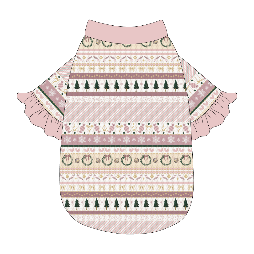 Stitched In Snow - Blush Noel - The Shimmy Edge Tee