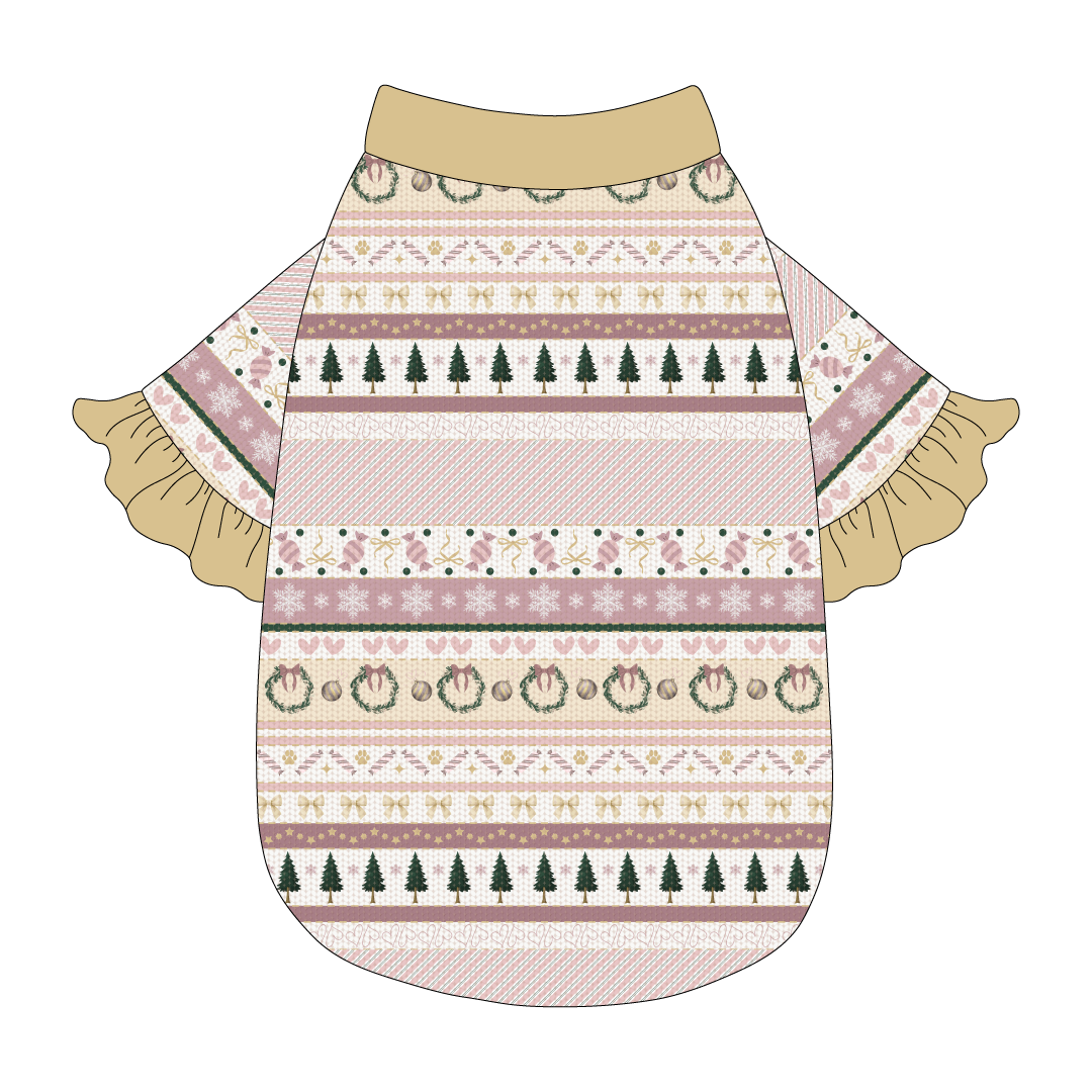 Stitched In Snow - Blush Noel - The Shimmy Edge Tee