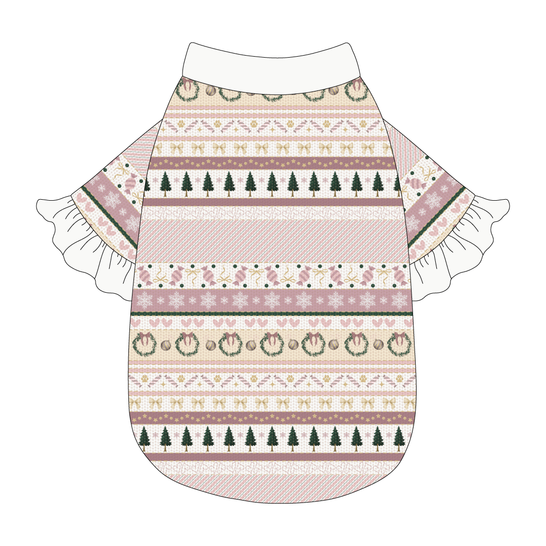 Stitched In Snow - Blush Noel - The Shimmy Edge Tee