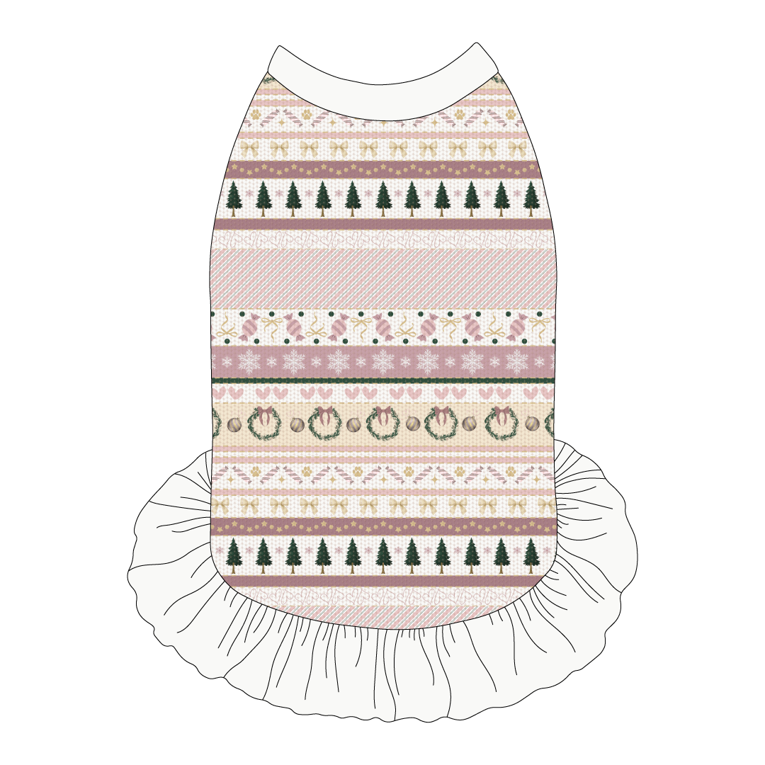 Stitched In Snow - Blush Noel - The Tank With Skirt