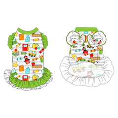 Bright Beginnings - La Petite Shimmy Dress With Double Skirt