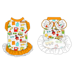 Bright Beginnings - La Petite Shimmy Dress With Double Skirt