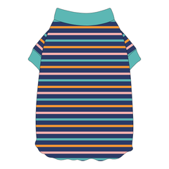 Scoops Of Sunshine - Cabana Stripe - Flutter Waist Tee
