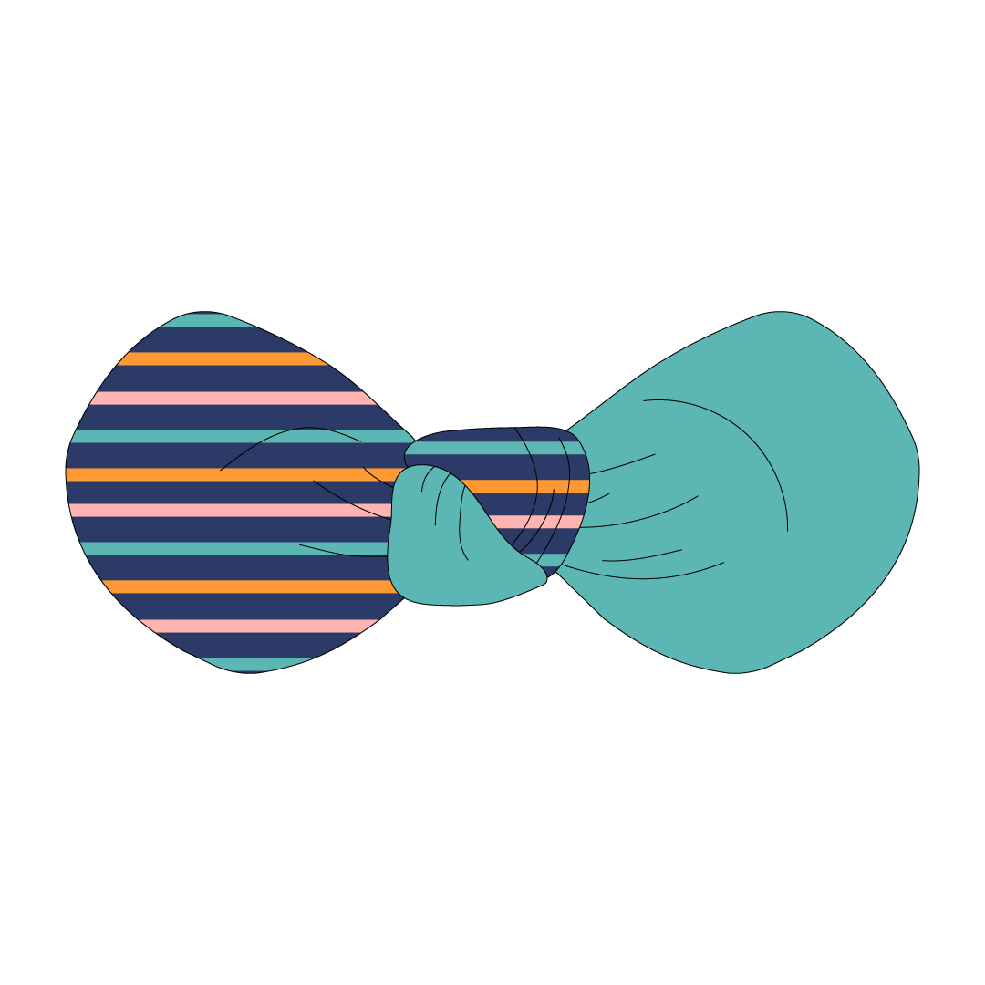 Scoops Of Sunshine - Cabana Stripe - The Knot Bow