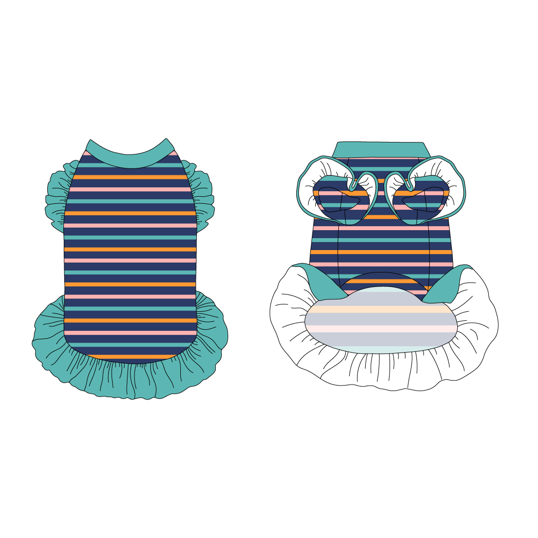 Scoops Of Sunshine - Cabana Stripe - La Petite Shimmy Dress