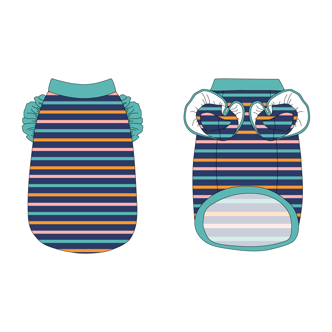 Scoops Of Sunshine - Cabana Stripe - La Petite Shimmy Tank