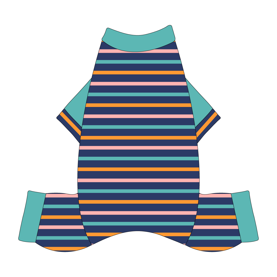Scoops Of Sunshine - Cabana Stripe - Mon Ami Jammies