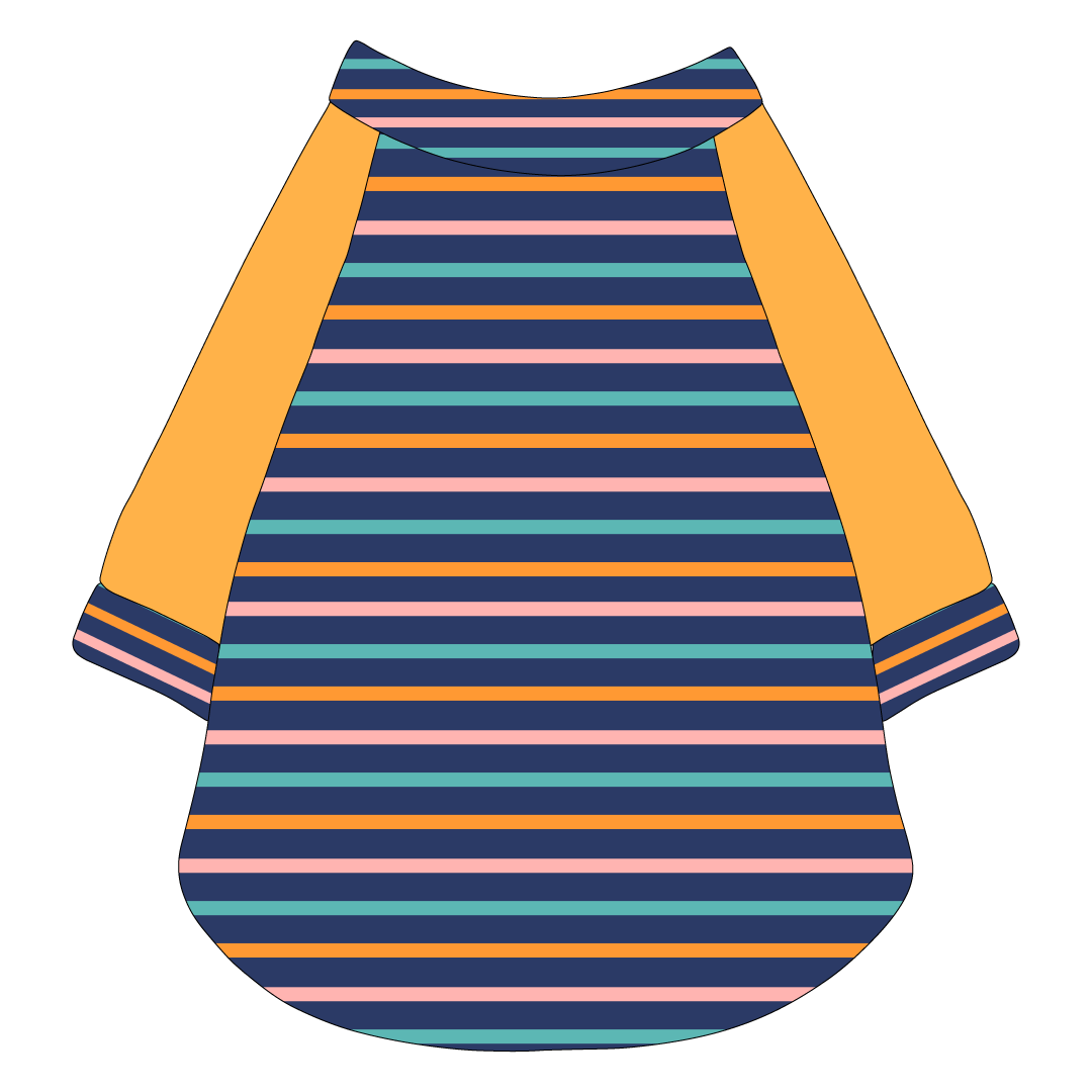 Scoops Of Sunshine - Cabana Stripe - The Raglan Jersey
