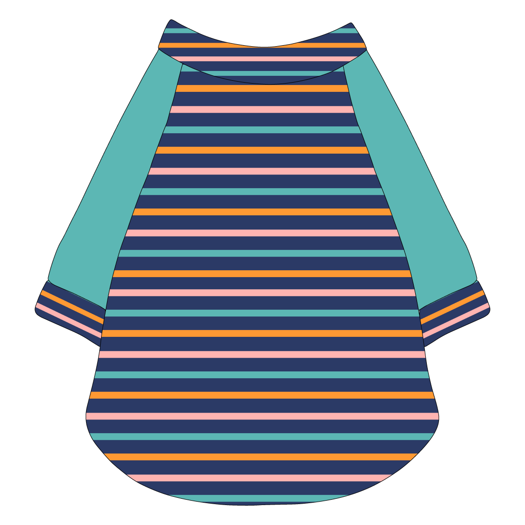 Scoops Of Sunshine - Cabana Stripe - The Raglan Jersey