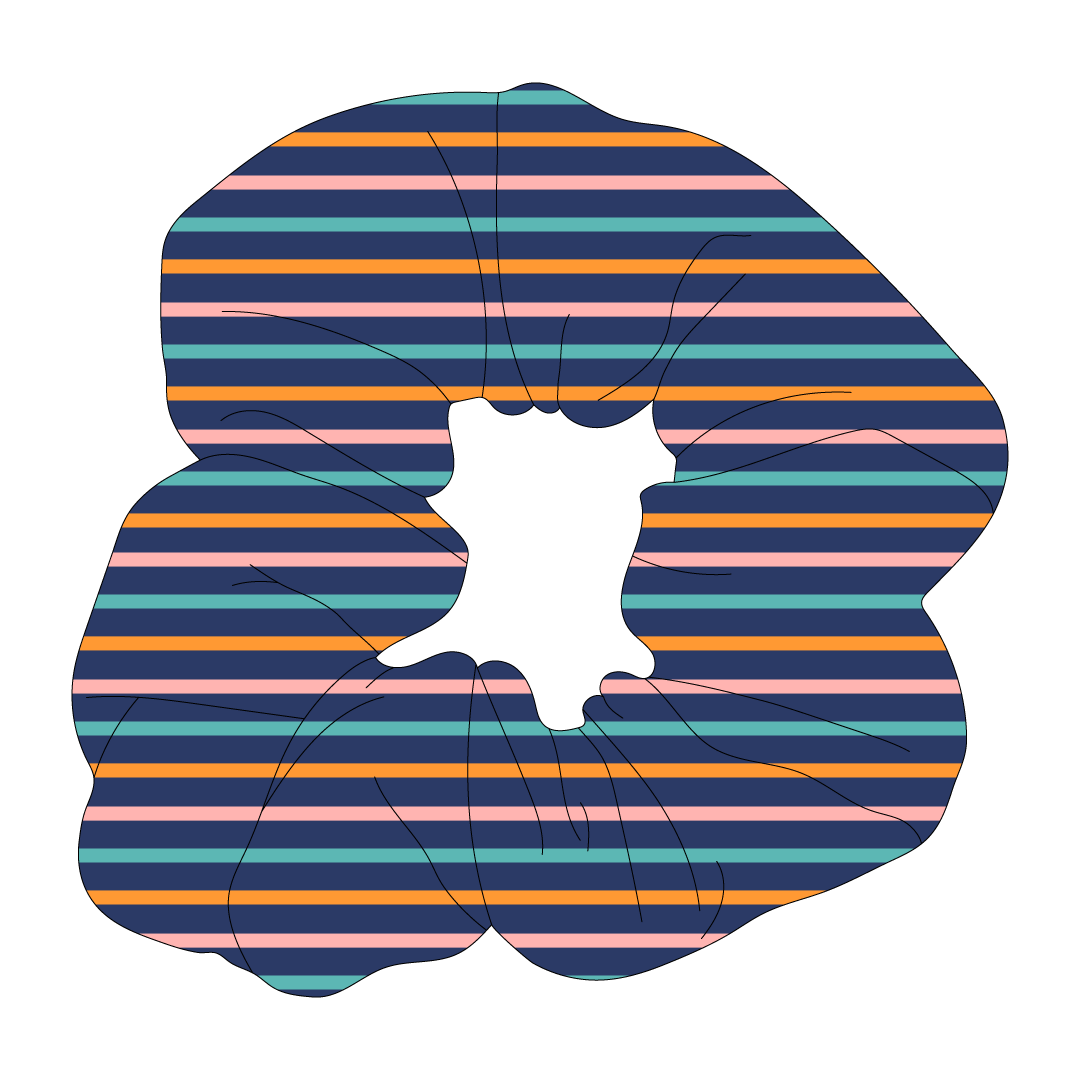 Scoops Of Sunshine - Cabana Stripe - The Scrunchie