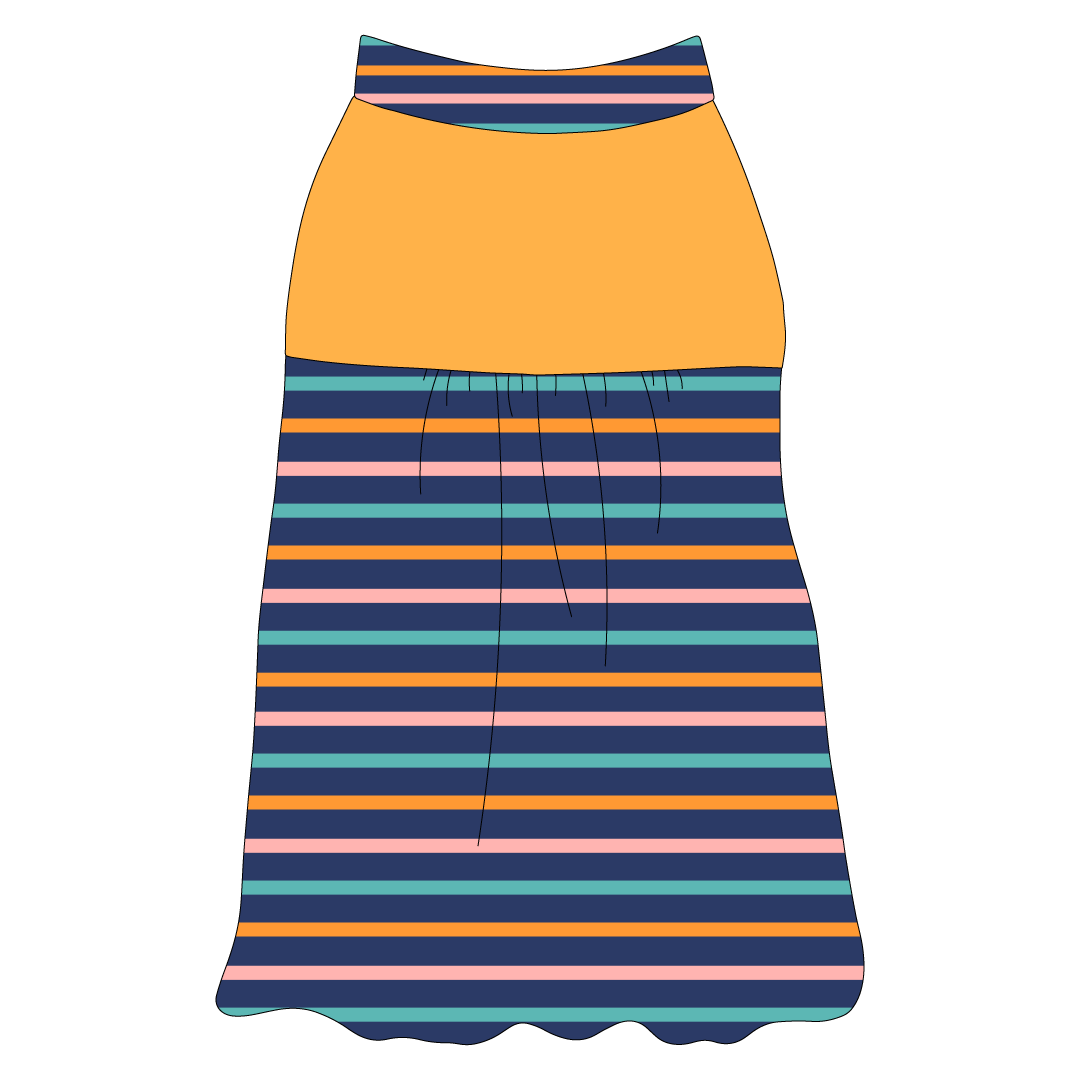 Scoops Of Sunshine - Cabana Stripe - The Sophia Tank