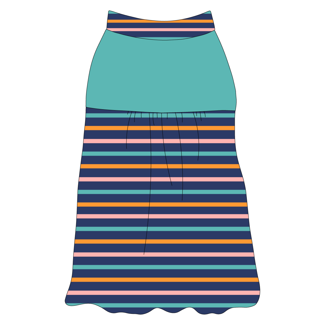 Scoops Of Sunshine - Cabana Stripe - The Sophia Tank