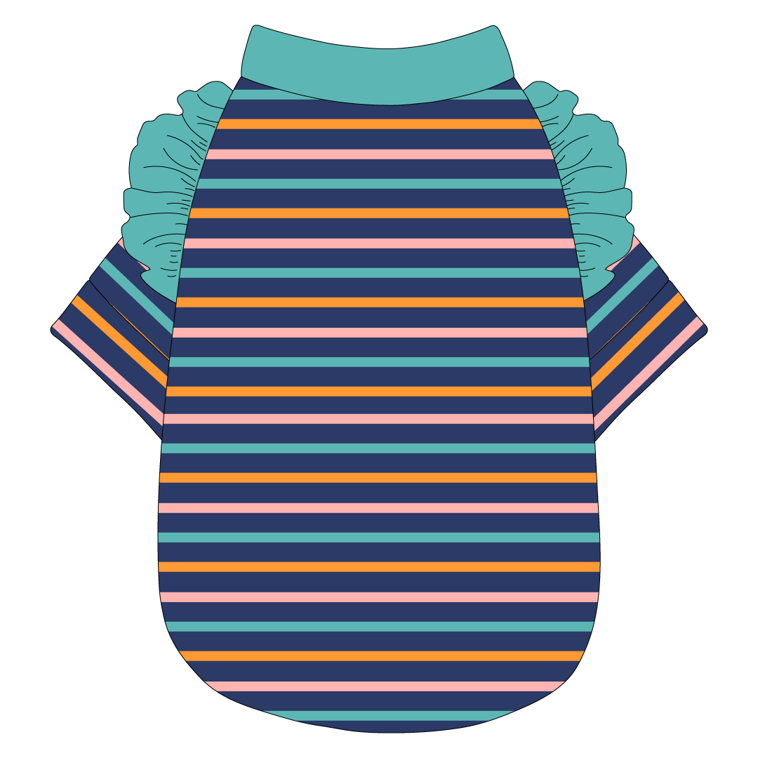 Scoops Of Sunshine - Cabana Stripe - The Sylvie Tee