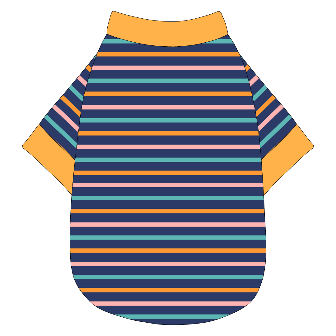 Scoops Of Sunshine - Cabana Stripe - The Basic Tee
