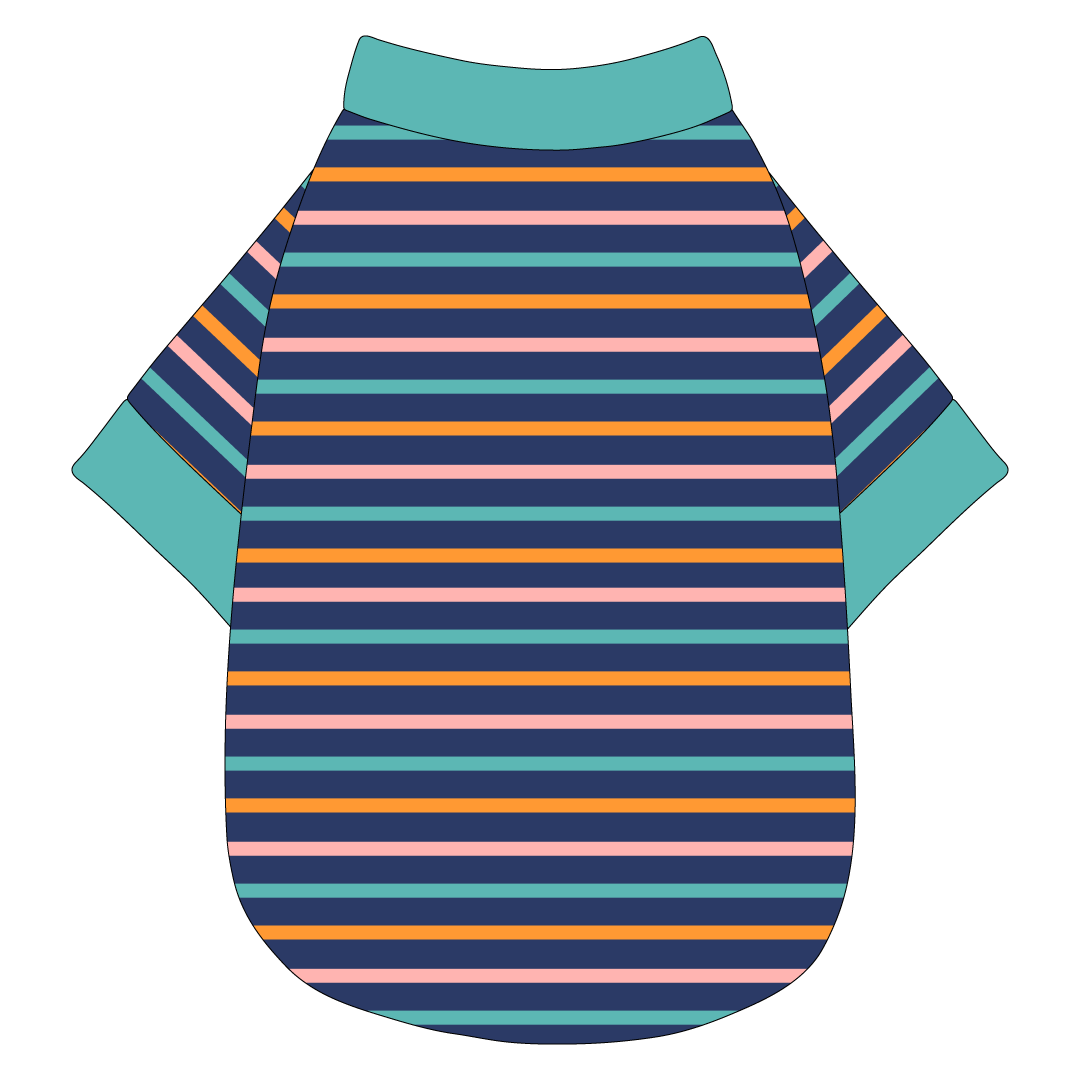 Scoops Of Sunshine - Cabana Stripe - The Basic Tee