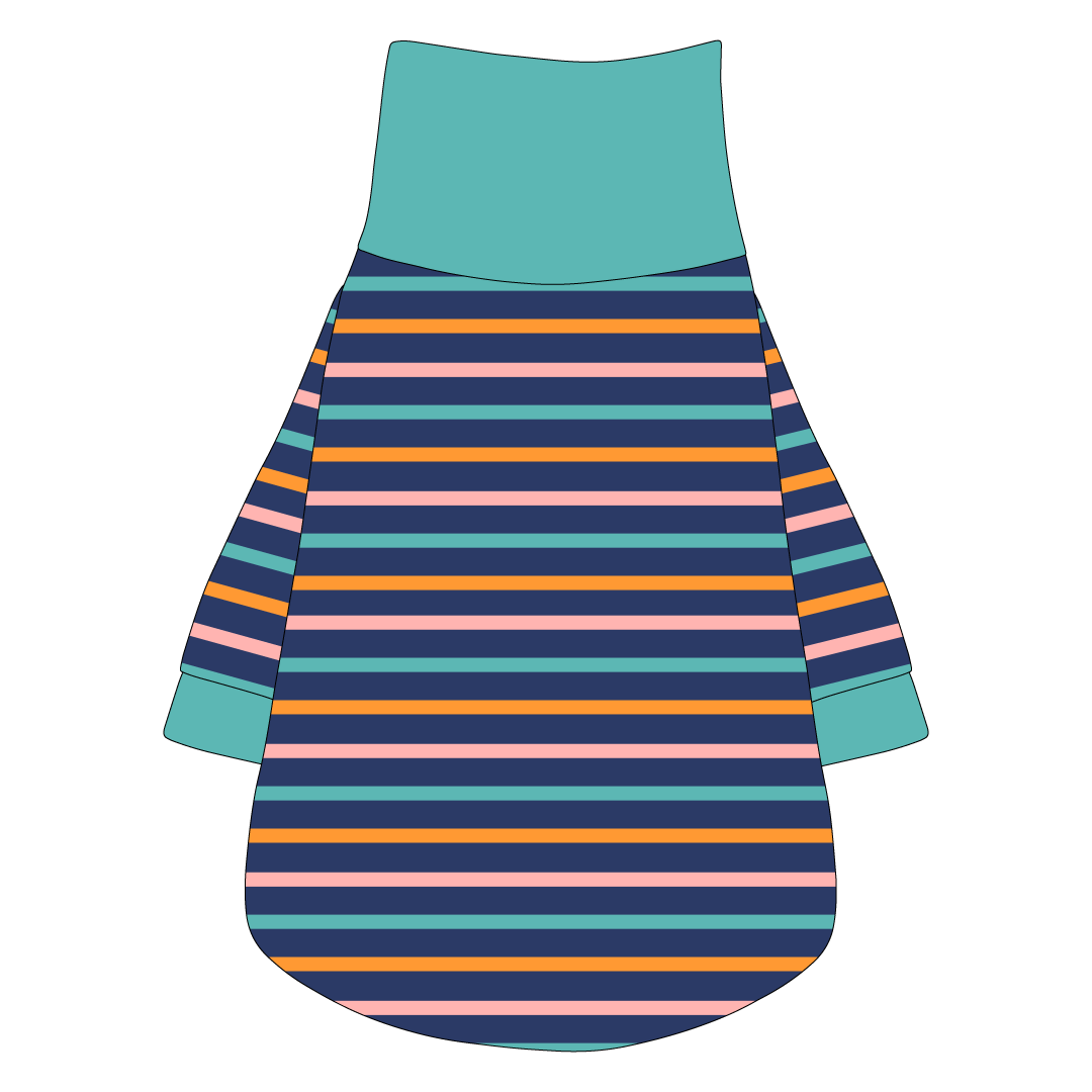 Scoops Of Sunshine - Cabana Stripe - The Turtleneck Tee