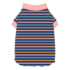 Scoops Of Sunshine - Cabana Stripe - Flutter Waist Tee