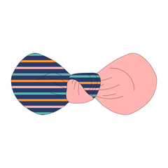 Scoops Of Sunshine - Cabana Stripe - The Knot Bow