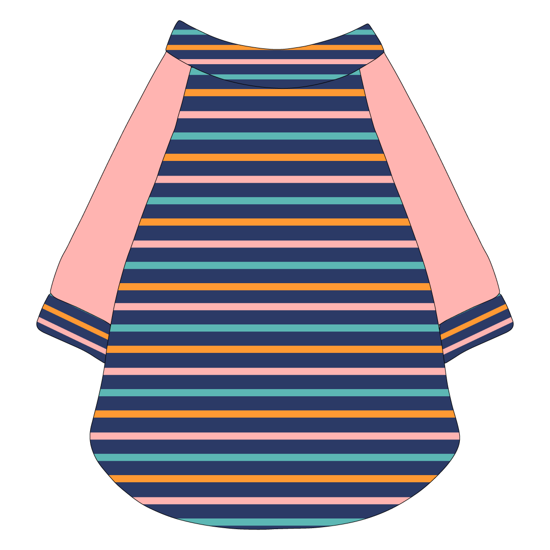 Scoops Of Sunshine - Cabana Stripe - The Raglan Jersey