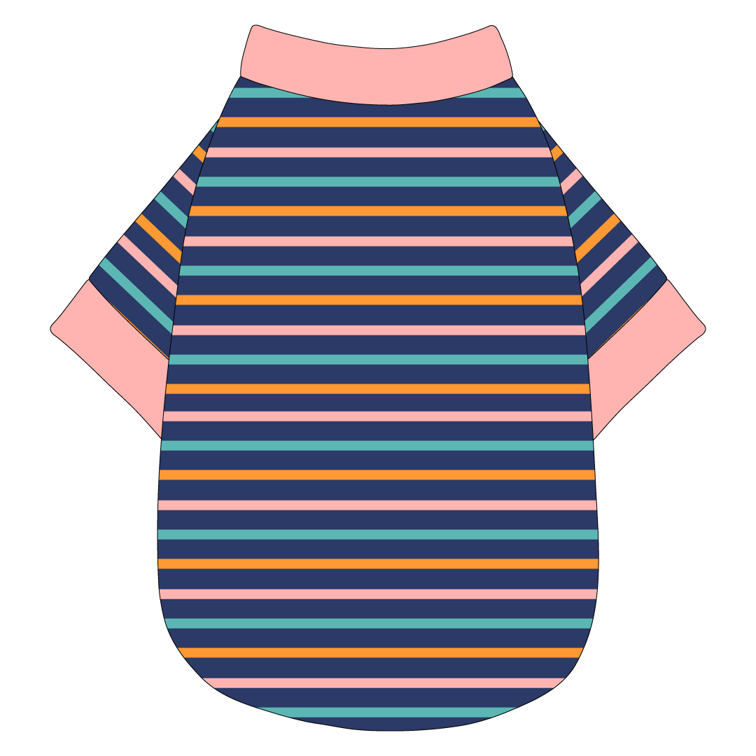 Scoops Of Sunshine - Cabana Stripe - The Basic Tee