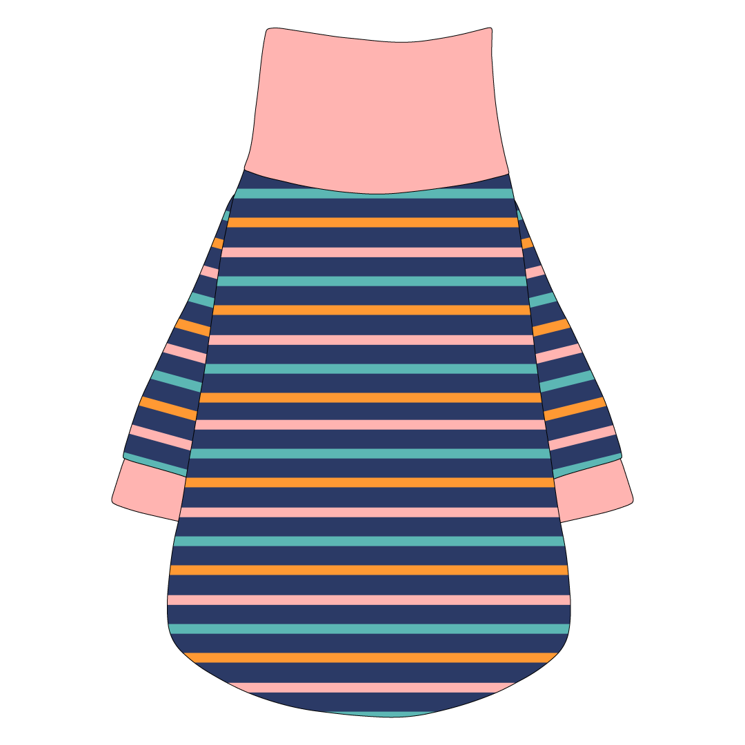 Scoops Of Sunshine - Cabana Stripe - The Turtleneck Tee
