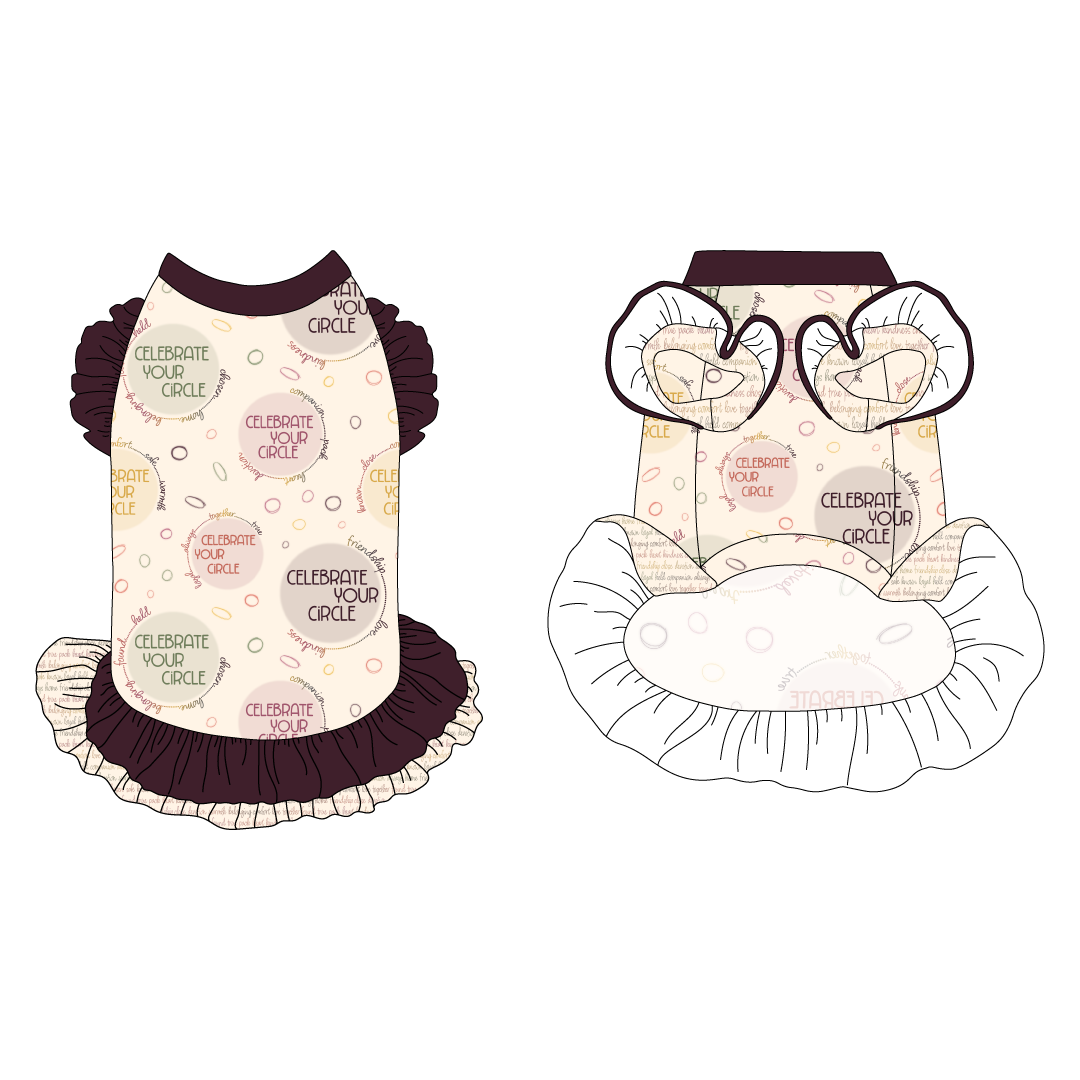 Celebrate Your Circle - La Petite Shimmy Dress With Double Skirt