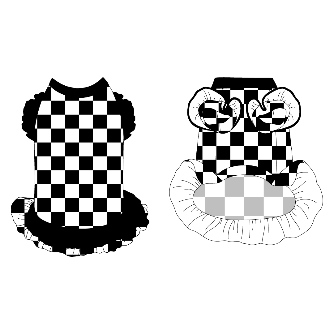 Check, Please! - La Petite Shimmy Dress With Double Skirt