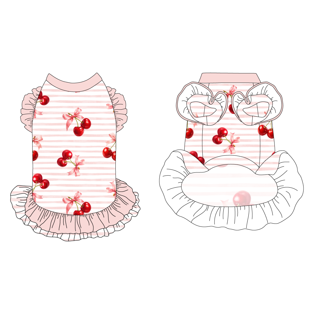 Cherry On Top - La Petite Shimmy Dress With Double Skirt
